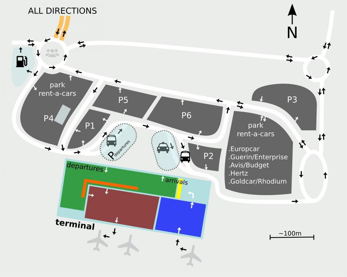 Seville airport terminal map