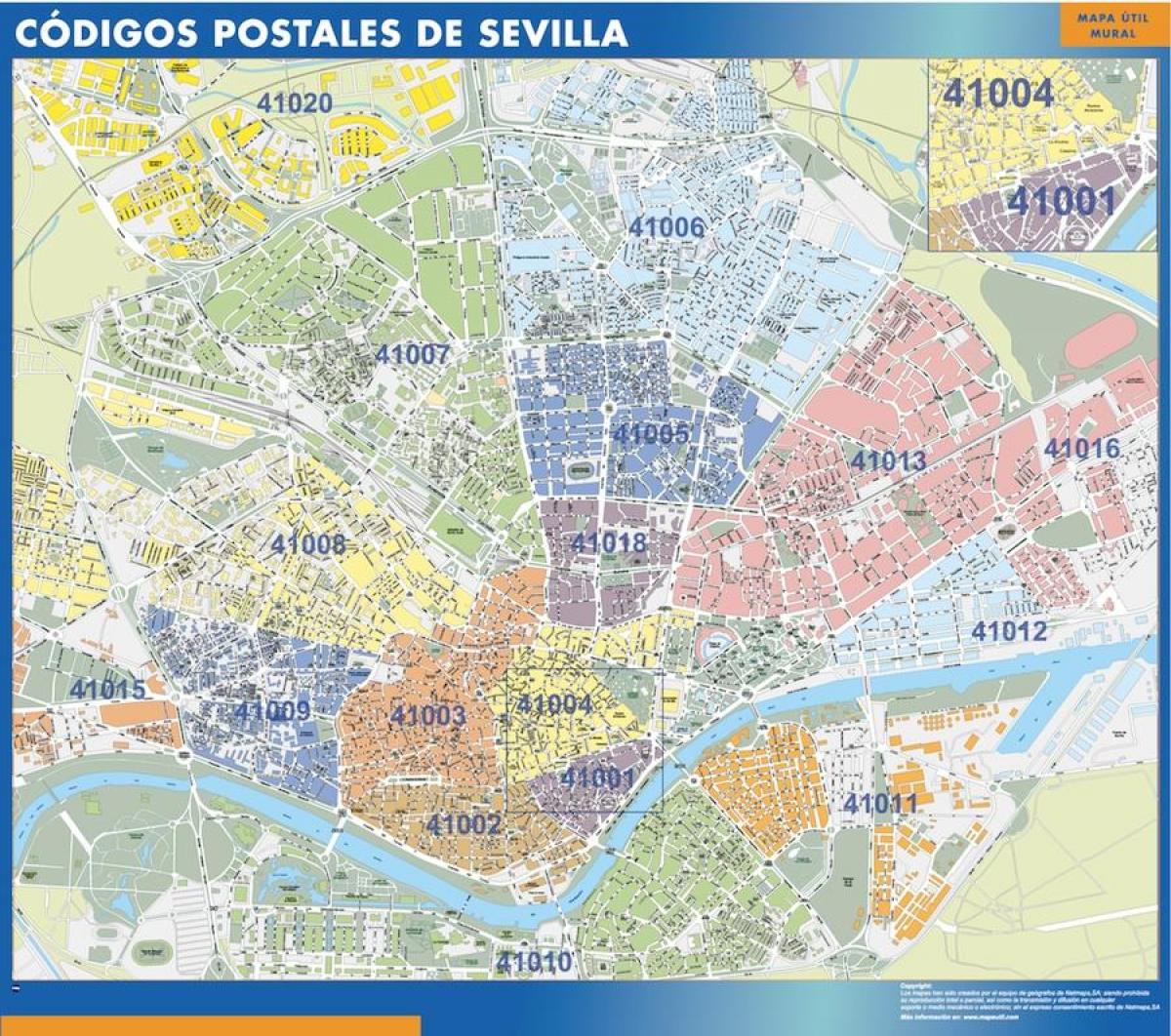 Seville zip codes map