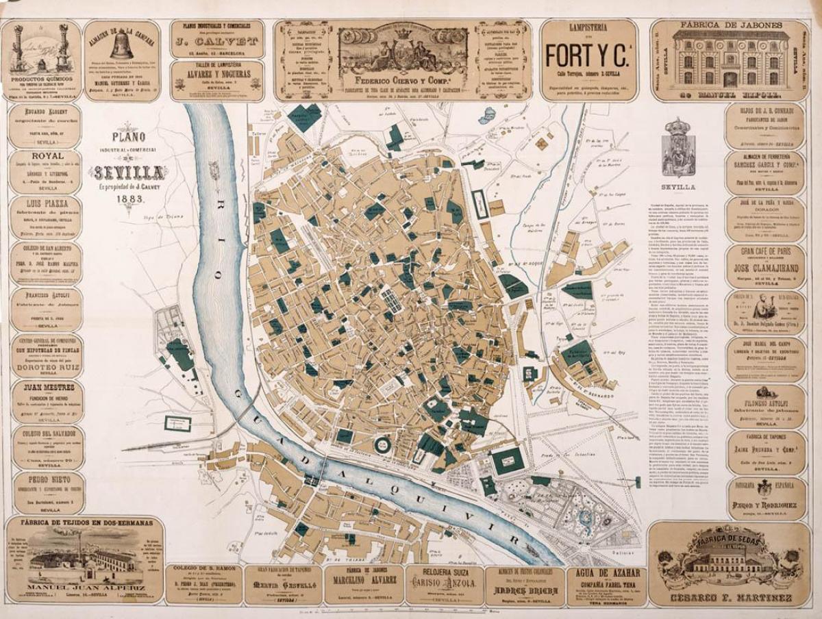 Seville antique map